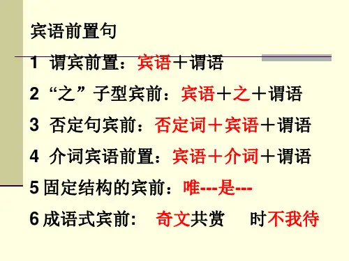 宾语前置句型结构解析