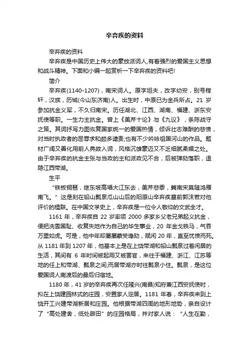 辛弃疾的资料