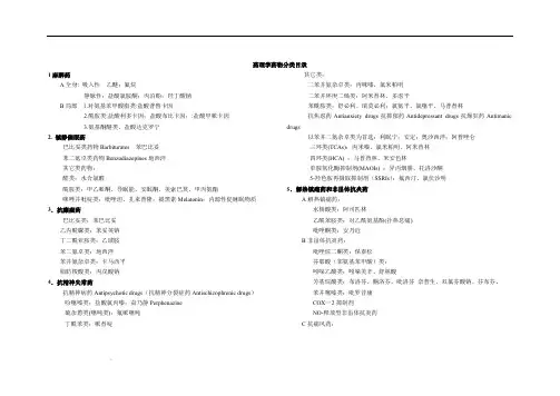 药理学药物分类