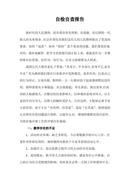 自检自查报告 3