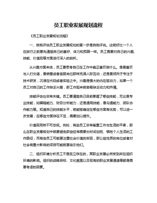 员工职业发展规划流程