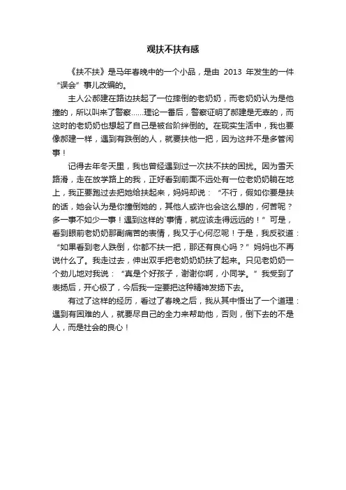 观扶不扶有感