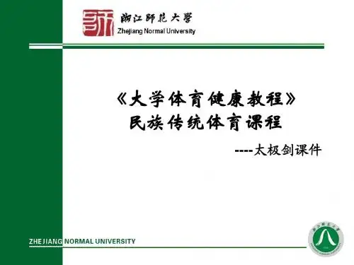 太极剑理论课授课教案一