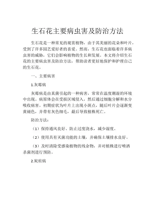 生石花主要病虫害及防治方法