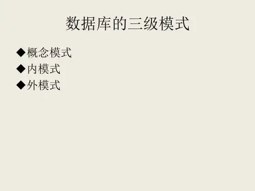 数据库三级体系结构16页PPT
