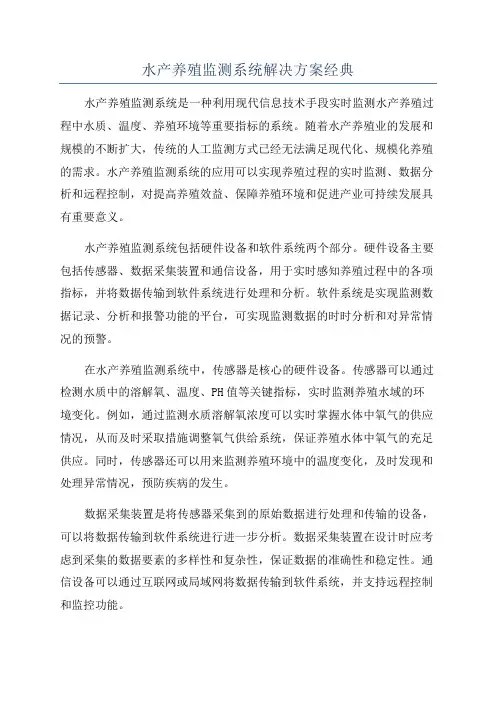水产养殖监测系统解决方案经典