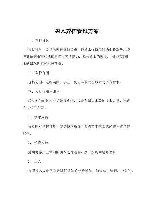 树木养护管理方案