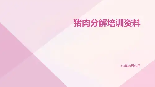 猪肉分解培训资料