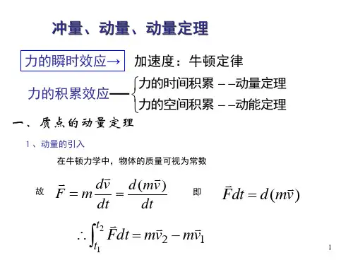 冲量、动量、动量定理