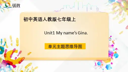 人教版七年级初中英语 Unit1_单元主题思维导图