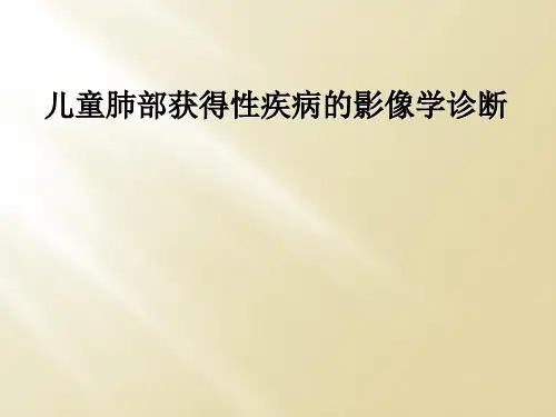 儿童肺部获得性疾病的影像学诊断