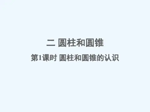 六年级数学下册二圆柱和圆锥第1课时圆柱和圆锥的认识课件苏教版