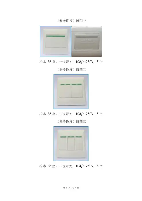 插座、开关面板附图大全