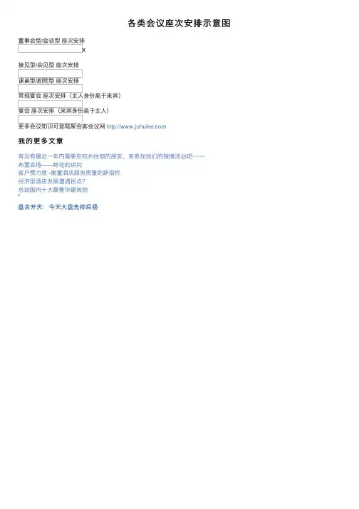 各类会议座次安排示意图