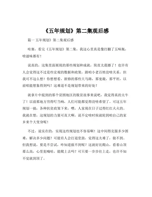 《五年规划》第二集观后感