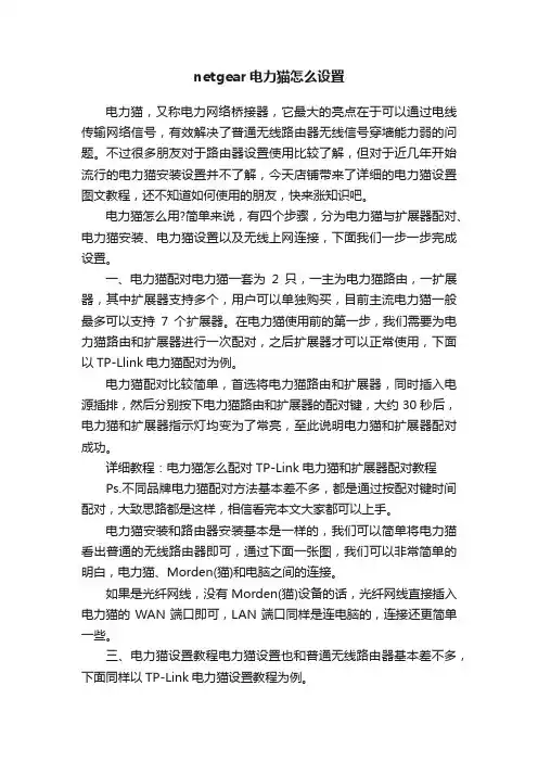 netgear电力猫怎么设置