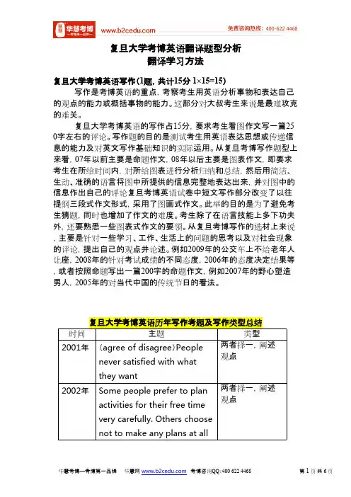 华慧复旦大学考博英语写作题型分析-华慧考博英语写作学习方法