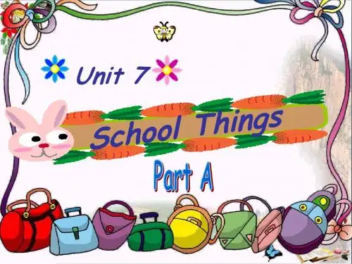 三年级英语上册Unit7SchoolthingsPartA PPT精品课件2(新版)闽教版
