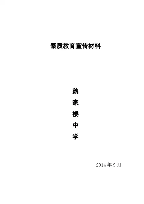 素质教宣传材料