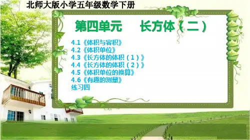 北师大版五年级数学下册第四单元《长方体(二)》课件