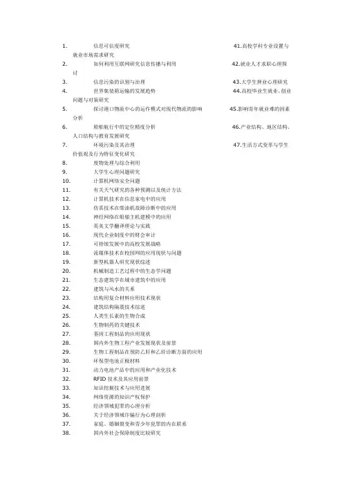 文献检索调查表格范本
