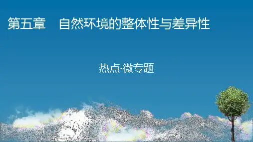 湘教版高中地理选择性必修1 热点专题5 第五章 自然环境的整体性与差异性