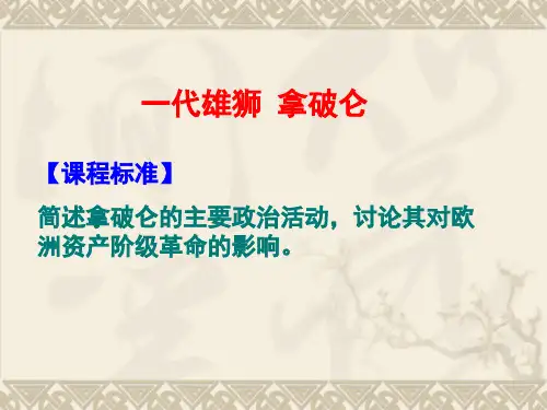 3.3 一代雄狮拿破仑课件 新人教版选修4