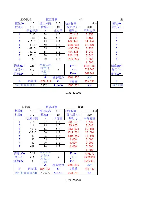 桥梁桩基计算实例
