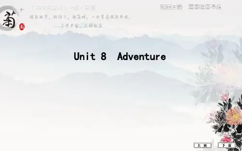 2021版高考北师大版英语大一轮复习课件：Unit 8Adventure