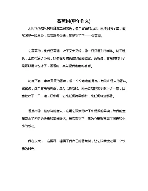 香蕉树(童年作文)