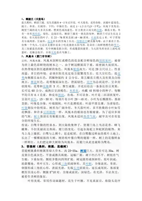 厦门植物园植物