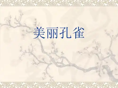人教版小学二年级下册第七课《孔雀翩翩》课件