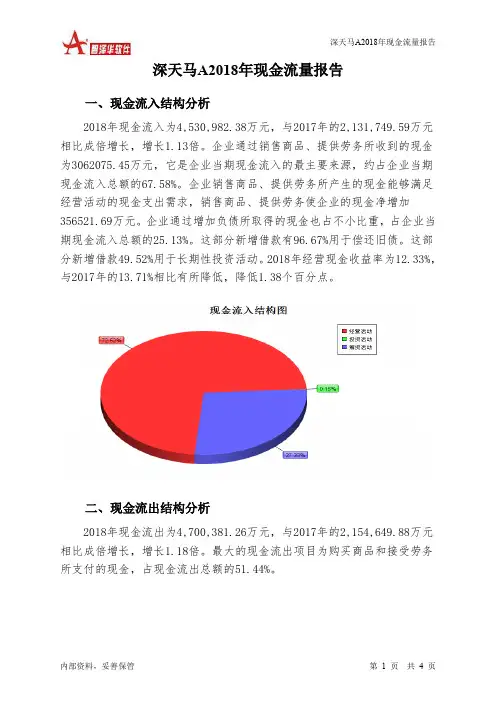 深天马A2018年现金流量报告-智泽华