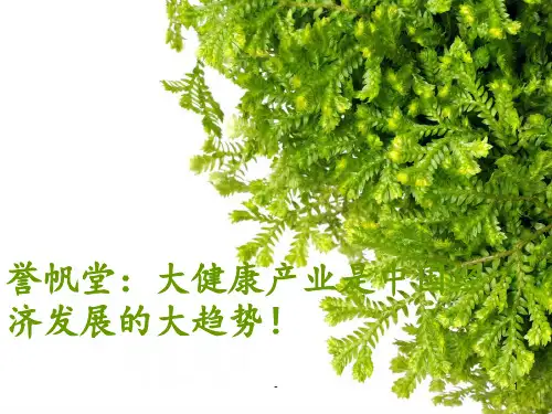 誉帆堂：大健康产业是中国经济发展的大趋势!ppt课件