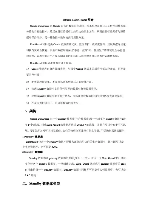 dataguard简介