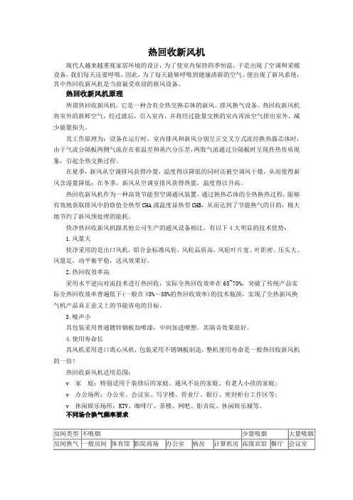 热回收新风机