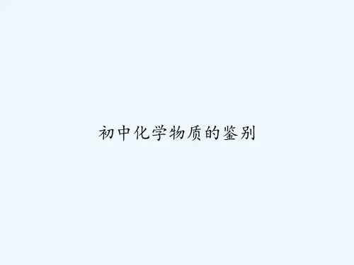 初中化学物质的鉴别-PPT