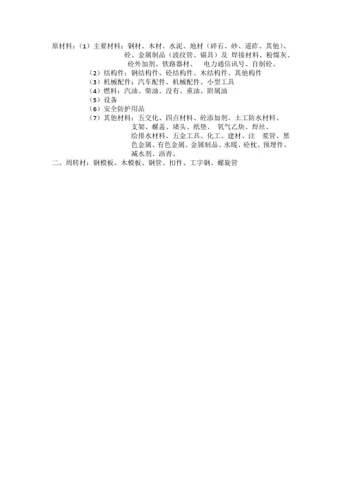 按材料性质分类