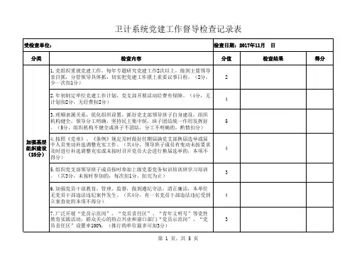 党建督查表