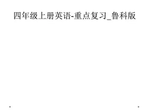 四年级上册英语-重点复习_鲁科版