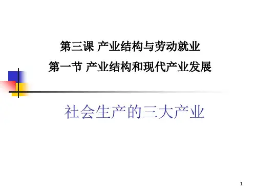 31社会生产的三大产业PPT课件
