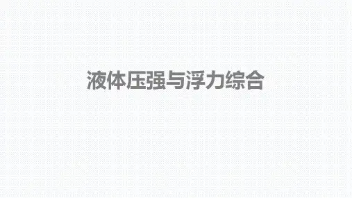 人教版九年级物理专题复习液体压强和浮力综合   课件(共19页ppt)