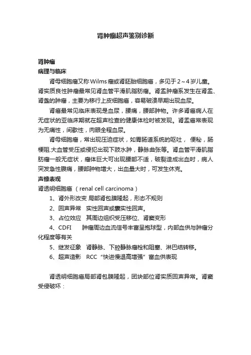 肾肿瘤超声鉴别诊断