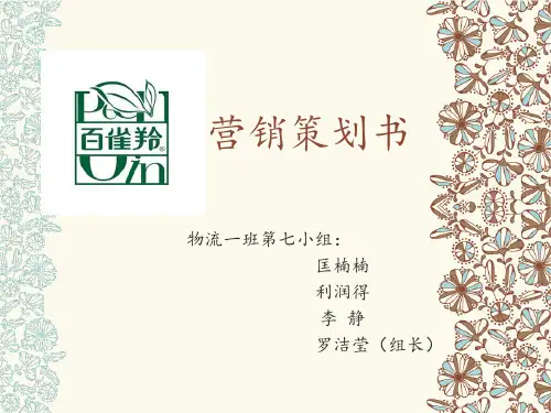 百雀羚营销策划书
