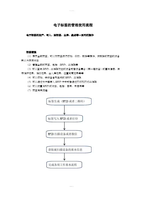 电子标签操作流程