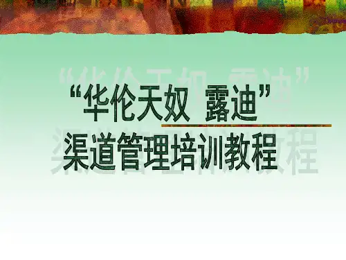 渠道建设课件
