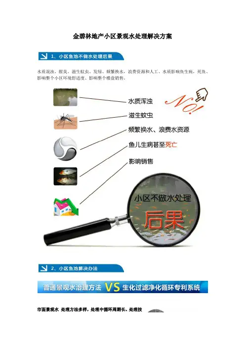 地产小区景观水处理解决方案