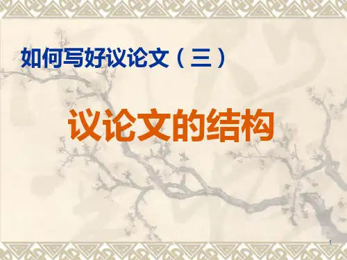 议论文的结构-PPT课件