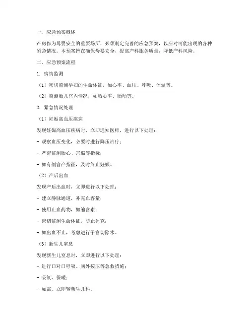 产房应急预案及流程