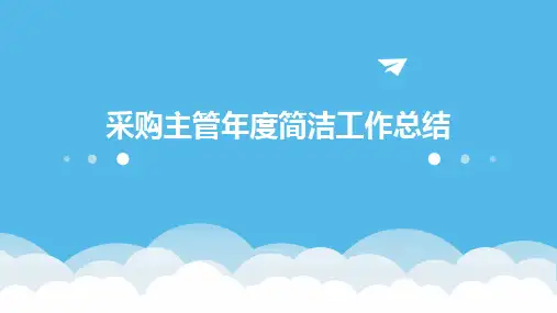 采购主管年度简洁工作总结PPT